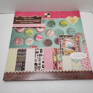 Vintage Collector Cardstock Sheets Scrapbook Crafts NEW